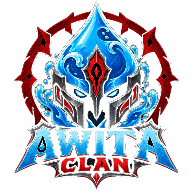 Logo de Awita Clan, una gota guerrera con armadura y colores de la Horda